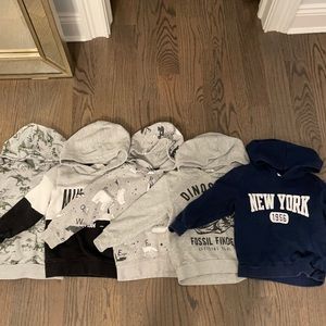 H&M hoodies, toddler size 2-4y, multiple colors, minimum wear